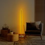 Opviq Lámpara de pie de metal dorado con LED integrado 36W 3000K